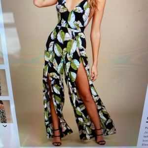 San Tropez Black Print Jumpsuit